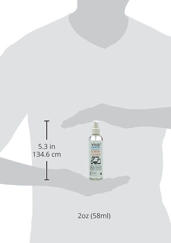 مجموعة منظف الشاشة - بخاخ منظف الشاشة المتميز من vius لأجهزة تلفزيون LCD LED وأجهزة الكمبيوتر المحمولة والأجهزة اللوحية والشاشات والهواتف والشاشات الإلكترونية الأخرى - ينظف بصمات الأصابع والغبار والزيوت بلطف (سفر بحجم 2 أونصة) in Kuwait