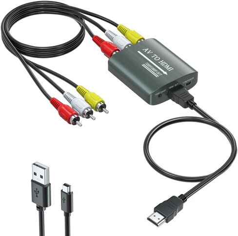 RCA to HDMI Converter,AV to HDMI for Xbox,PS One,PS2,PS3,N64,Wii,VCR,VHS,STB,Blue-Ray DVD Players,TV, Support 720p,1080p in Saudi Arabia