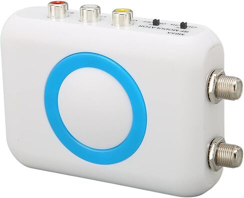 Dilwe RF Modulator RCA Coaxial Adapter, M65A NTSC HD VHF Demodulator Converter with Transmission Cable, HD Input, AV Output, RF Output for CATV System in Saudi Arabia
