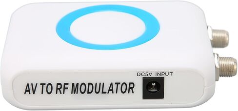 Dilwe RF Modulator RCA Coaxial Adapter, M65A NTSC HD VHF Demodulator Converter with Transmission Cable, HD Input, AV Output, RF Output for CATV System in Saudi Arabia