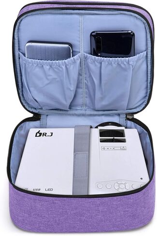 LUXJA Carrying Bag Compatible with DR.J Mini Projector, Black | Portable Case for Most Mini Projector and Accessories in Kuwait