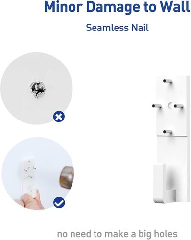 AREAJD رف جهاز عرض صغير صغير / رف مودم / رف جهاز التوجيه / حامل جدار جهاز التوجيه / حامل صندوق كابل على الحائط، جهاز عرض مثبت على الحائط عائم، رف جهاز عرض للجدار، حامل حامل جهاز عرض ملحقات بيضاء in Kuwait