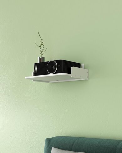 AREAJD رف جهاز عرض صغير صغير / رف مودم / رف جهاز التوجيه / حامل جدار جهاز التوجيه / حامل صندوق كابل على الحائط، جهاز عرض مثبت على الحائط عائم، رف جهاز عرض للجدار، حامل حامل جهاز عرض ملحقات بيضاء in Kuwait