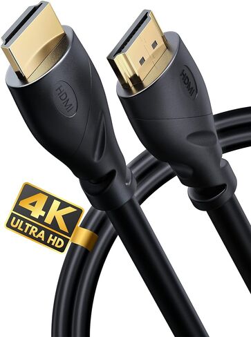 PowerBear 4K HDMI Cable 10 ft | High Speed, Rubber & Gold Connectors, 4K @ 60Hz, Ultra HD, 2K, 1080P, & ARC Compatible for Laptop, Monitor, PS5, PS4, Xbox One, Fire TV, Apple TV & More… in Saudi Arabia
