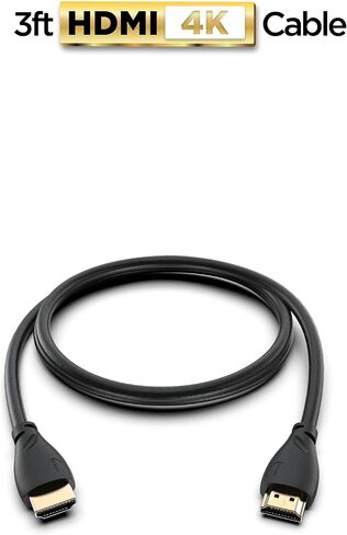 PowerBear 4K HDMI Cable 10 ft | High Speed, Rubber & Gold Connectors, 4K @ 60Hz, Ultra HD, 2K, 1080P, & ARC Compatible for Laptop, Monitor, PS5, PS4, Xbox One, Fire TV, Apple TV & More… in Saudi Arabia