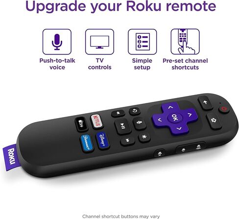 Roku Voice Remote (الرسمي) لمشغلات Roku وRoku Audio وRoku TV in Kuwait