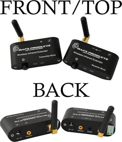 BAFX Products - RF Wireless IR Repeater Kit/Infrared Remote Control Extender Kit; Hide Your Cable Box Out of Sight; No Wires to Run in Kuwait