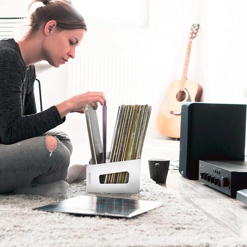 تخزين سجل الفينيل Noahrk - حامل سجل الفينيل على الحائط، 45 رف فينيل ألبوم - أرفف سجل الفينيل، عرض سجل LP سجل حامل منظم تخزين الفينيل، صندوق تخزين سجل in Kuwait