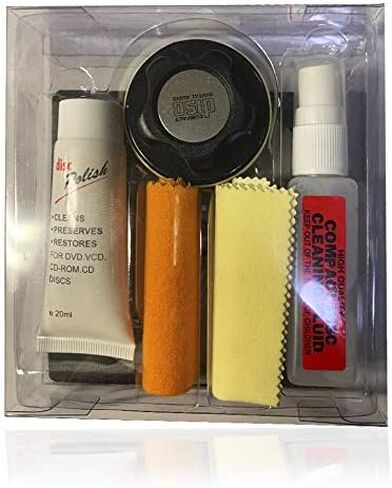 طقم تنظيف وإصلاح القرص للأقراص المضغوطة والأقراص المضغوطة وأقراص DVD وبلو راي وأقراص الفيديو الرقمية وألعاب الفيديو والموسيقى in Kuwait