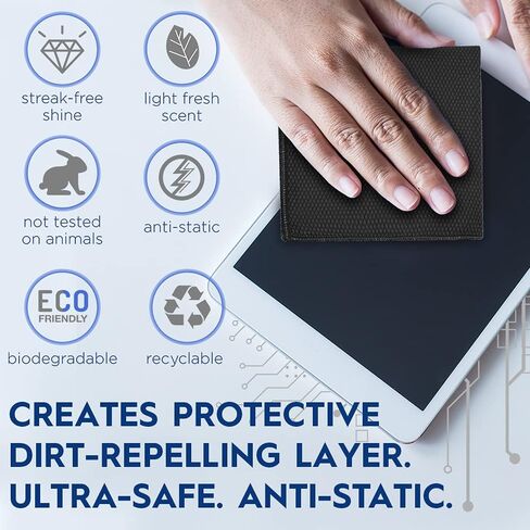 Screen Cleaner Spray (16oz) – Best Large Kit for LCD LED Matte TVs, Smartphones, iPads, Laptops, Touchscreens, Computer Monitors, Other Electronic Devices – Microfiber Cloth and 2 Sprayers Included in Saudi Arabia