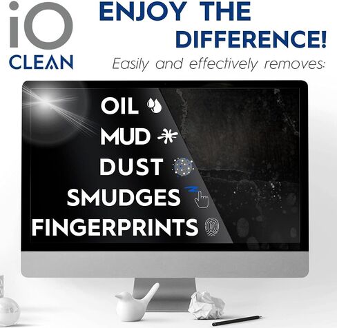 Screen Cleaner Spray (16oz) – Best Large Kit for LCD LED Matte TVs, Smartphones, iPads, Laptops, Touchscreens, Computer Monitors, Other Electronic Devices – Microfiber Cloth and 2 Sprayers Included in Saudi Arabia