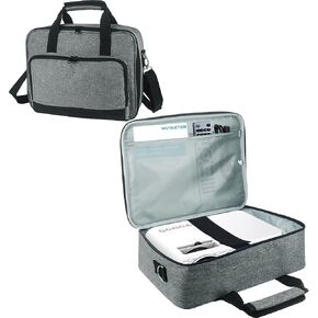 Projector Carrying Case, Projector Bag Compatible with Most Major Projector, Portable Storage Travel Case with Laptop Compartment & Adjustable Shoulder Strap for Mini Projector and Accessories