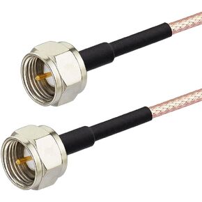 SUPERBAT F-Type Cable, 75 Ohm 3ft TV Coax Cable for TV Modem Tuner High-Speed Internet, Broadband and Digital TV Aerial, Satellite Cable Extension etc.