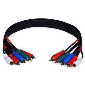 كابل Monoprice 3ft 22AWG 5-RCA لمكونات الفيديو/الصوت المحوري (RG-59/U) - أسود in Saudi Arabia