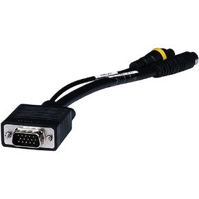 Monoprice 102509 VGA to S-Video/RCA (Composite) Adapter Cable, Black in Saudi Arabia