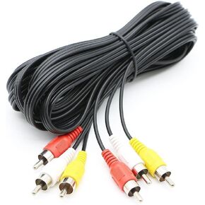 3 RCA Cable Audio Video Composite Male to Male DVD Cable (6 Feet) for Television in Kuwait