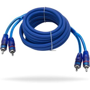 InstallGear 1ft Shielded 1 Female to 2 Male RCA Y Adapter Connector - RCA Splitter 1 Female to 2 Male (2 Pack)