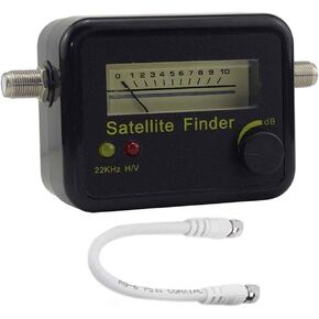 HiLetgo Digital Satellite Signal Tracker Dish FTA HD Monitor TV Signal Reception Television Signal Searching Strength Meter Satellite Locator Finder DC13-18V with Connect Cable in Kuwait
