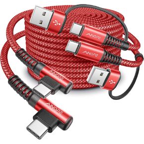 كابل AINOPE 60 واط بزاوية يمنى USB C [2-𝑷𝒂𝒄𝒌، 6.6FT] مع محول USB in Kuwait