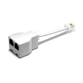 Phone Jack Splitter for Landline Telephone RJ11 6P4C 2 Way Adapter (1 Splitter + 2.5 Inch Cable) Made in USA