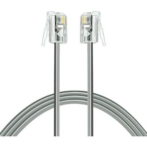 NECABLES Phone Cord 6ft Telephone Cord Phone Cable for Landline and Fax | RJ11 6P4C Male to Male Gray - 6 Feet in Saudi Arabia