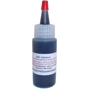Pro-Grade Black Rubberized Speaker Repair Adhesive Glue (8 oz) - Dries Black