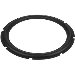 Zerone Speaker Rubber Surround Edge, 12inch Perforated Rubber Edge Rings Replacement Parts for Speaker Repair or DIY (Black)