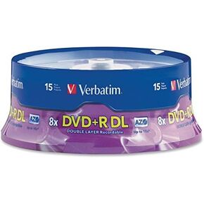 Verbatim DVD+R DL 8.5GB 8X with Branded Surface - 50pk Spindle, 50 - Disc in Saudi Arabia