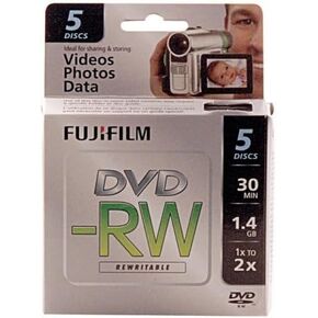 Fujifilm 25302425 1.4GB Mini DVD-RW for Camcorder (5pk) in Saudi Arabia