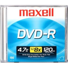 MAX638004 - Maxell DVD-R Discs | Write-once DVD-R for video & data storage, 4.7GB capacity - superior archival life, standard DVD drive compatible in Saudi Arabia