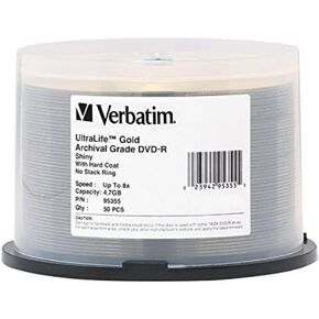Verbatim DVD-R 4.7GB 16X UltraLife Gold Archival Grade - Branded Surface and Hard Coat - 50pk Spindle in Kuwait