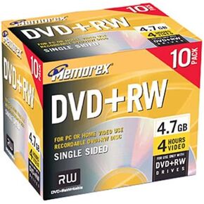 Memorex 4.7GB DVD+RW Media (10-Pack)