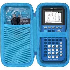 co2CREA Carrying Case for Texas Instruments TI-84 Plus CE Python Enhanced/TI-84/TI-Nspire CX II CAS/TI-Nspire CX II/TI-83 Plus/TI-89 Titanium/TI-85/TI-86 Color Graphing Calculator, Fractal Frost Case