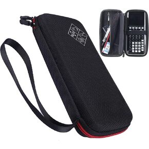 Case for Texas Instruments TI-84 TI-83 Plus CE Graphing Calculators and More - Hard EVA Travel Carrying Shockproof Storage Bag (Black with red Zipper) in Saudi Arabia
