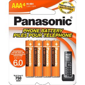 Panasonic Genuine HHR-4DPA/4B AAA NiMH Rechargeable Batteries for DECT Cordless Phones, 4 Pack in Saudi Arabia