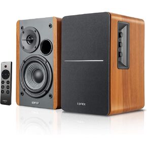 مكبرات صوت بلوتوث نشطة من Edifier R1280DBs - مدخل بصري - مكبر صوت شاشة استوديو لاسلكي 2.0 - 42 وات RMS مع مخرج مضخم صوت - حبيبات خشبية