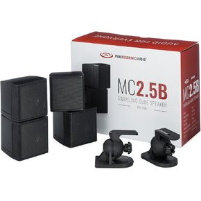 Pure Resonance Audio MC2.5B Dual 2.5" Swiveling Surround Sound Mini Cube Speaker (Pair, Black) (with Brackets) in Kuwait