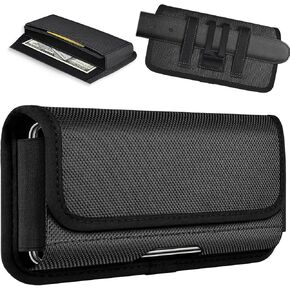 ykooe Rugged Nylon Holster Compatible with S25/S24/S23/S21/S20 Ultra, A16 A15 A14 A13 A03s A32 Moto G Stylus Play Power 5G Cell Phone Belt Holder for Men, Green - XXL