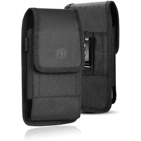 AH Heavy Duty Cell Phone Holster, Hunting Camo Phone Pouch Carrier S5 Belt Clip Phone Belt Holder with Loops Belt Clips for Holsters Fits iPhone 6 7 8 11 Galaxy S8 S9 S10 w/Thick Case (Medium) in Saudi Arabia