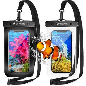 SYNCWIRE Waterproof Phone Pouch IPX8 Beach Cruise Travel Essentials 2 Pack | Cell Phone Dry Bag, Waterproof Phone Case for iPhone Samsung, Touch Screen, Adjustable Lanyard, UP to 7 Inches in Saudi Arabia