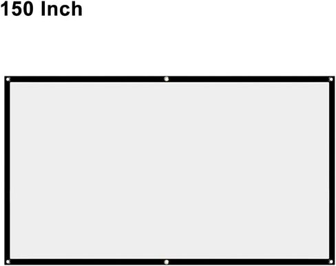 Projector Screen, White Projector Screen, 16:9 No Crease Home Theater Foldable Projection Screen 60"|72"|84"|100"|120"|150" (60 inch Thickened) in Kuwait