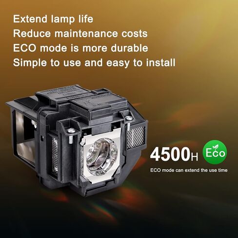 مصباح بديل YOSUN لسينما epson-ellpp96-v13h010l96 Powerlite Home Cinema 2100 2150 1060 660 760hd vs250 vs350 vs355 ex9210 ex9220 ex3260 ex5260 ex7260 لمبة مصباح جهاز عرض بديلة، مع غطاء in Kuwait