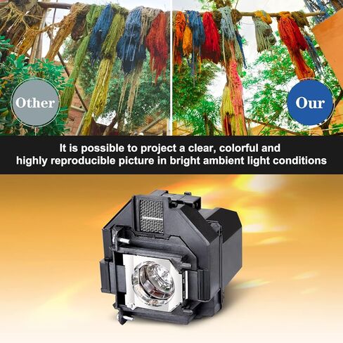 مصباح بديل YOSUN لسينما epson-ellpp96-v13h010l96 Powerlite Home Cinema 2100 2150 1060 660 760hd vs250 vs350 vs355 ex9210 ex9220 ex3260 ex5260 ex7260 لمبة مصباح جهاز عرض بديلة، مع غطاء in Kuwait
