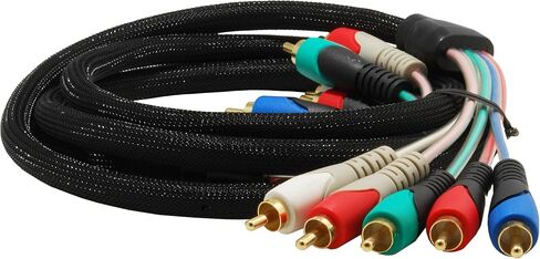 كابلات فيديو مكونة من Mediabridge مع صوت (6 أقدام) - مطلية بالذهب من RCA إلى RCA - تدعم 1080i in Saudi Arabia