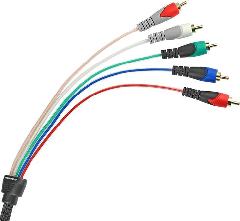 كابلات فيديو مكونة من Mediabridge مع صوت (6 أقدام) - مطلية بالذهب من RCA إلى RCA - تدعم 1080i in Saudi Arabia