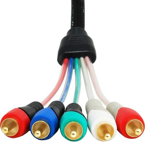 كابلات فيديو مكونة من Mediabridge مع صوت (6 أقدام) - مطلية بالذهب من RCA إلى RCA - تدعم 1080i in Saudi Arabia