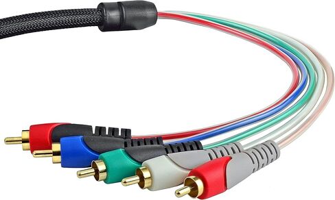 كابلات فيديو مكونة من Mediabridge مع صوت (6 أقدام) - مطلية بالذهب من RCA إلى RCA - تدعم 1080i in Saudi Arabia