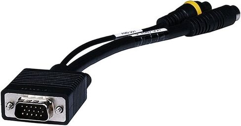 Monoprice 102509 VGA to S-Video/RCA (Composite) Adapter Cable, Black in Saudi Arabia
