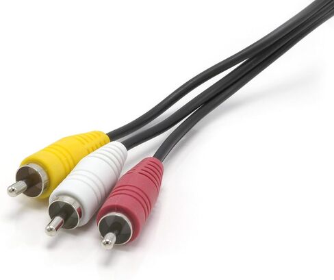 THE CIMPLE CO 6FT RCA Cable for DVD Player, VCR, VHS - Male Triple Composite Audio/Video Cord - Red Yellow White Cable - 6 Feet (1.8 Meters), 1 Pack in Kuwait