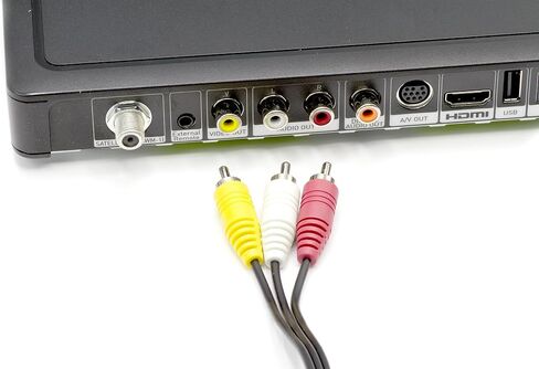 THE CIMPLE CO 6FT RCA Cable for DVD Player, VCR, VHS - Male Triple Composite Audio/Video Cord - Red Yellow White Cable - 6 Feet (1.8 Meters), 1 Pack in Kuwait